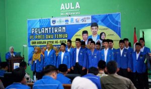 Prosesi pelantikan Pengurus PMII Kabupaten OKU Timur periode 2025-2026 Kantor Pengurus Cabang Nahdlatul Ulama (PCNU) OKU Timur pada hari Kamis, tanggal 20 November 2025. (foto : dokumentasi tim PMII Sumsel)