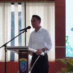 Bupati OKI, H. Muchendi Mahzareki pada Puncak Hakordia di Ruang Rapat Bende Seguguk II Kantor Bupati OKI, Selasa(9/12).