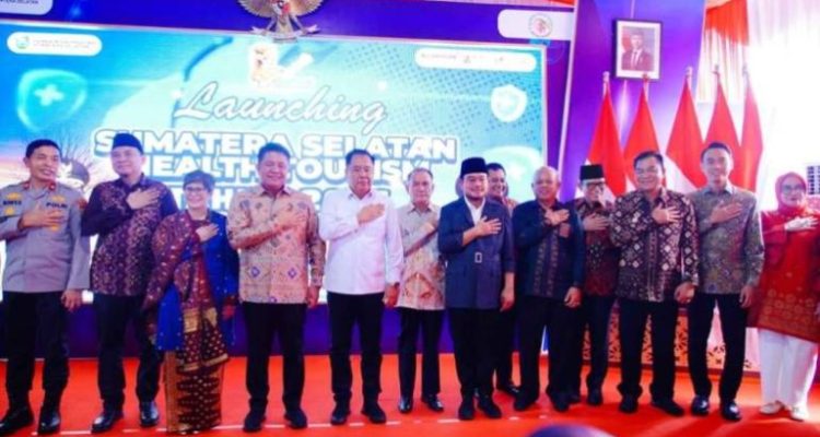 Bupati Kabupaten Musi Banyuasin, M. Toha, menghadiri peluncuran Sumsel Health Tourism tahun 2026 di Halaman Griya Agung, Palembang, pada hari Jum'at, tanggal 30 Januari 2026. (MUSINEWS.ID/SIKUMBANG)