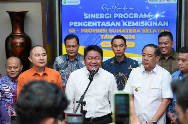 Rakor Sinergi Program Pengentasan Kemiskinan yang digelar di Griya Agung, Kamis (5/2)