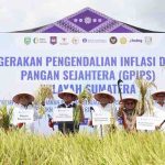 H. Herman Deru menghadiri Seremoni Gerakan Pengendalian Inflasi dan Pangan Sejahtera (GPIPS) Tahun 2026 yang diselenggarakan oleh Bank Indonesia di Desa Mulyosari, Kecamatan Tanjung Lago, Kabupaten Banyuasin, Rabu (11/2/2026).