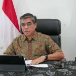 Menteri Ketenagakerjaan Republik Indonesia, Yassierli, saat memberikan sambutan secara virtual dalam Rapat Kerja Nasional (Rakernas) Perhimpunan Spesialis Kedokteran Okupasi Indonesia (PERDOKI), pada hari Sabtu, tanggal 31 Januari 2026. (foto : Humas Kemenaker)
