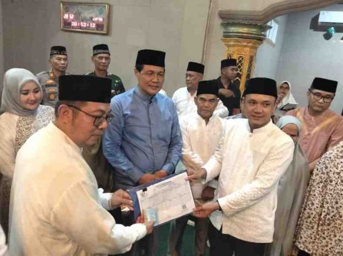 Safari Ramadan di Masjid Al-Munawaroh, Desa Beringin, Kecamatan Lubai Kabupaten Muara Enim Provinsi Sumatera Selatan, Jumat (7/3/2026).