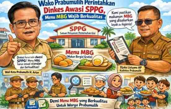 H Arlan langsung memerintahkan Dinas Kesehatan (Dinkes) Prabumulih untuk memperketat pengawasan terhadap Satuan Pelayanan Pemenuhan Gizi (SPPG) agar makanan yang disalurkan benar-benar layak dan berkualitas.