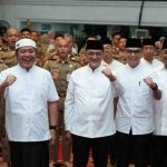 Herman Deru saat menghadiri acara silaturahmi dan buka puasa bersama Dewan Pengurus Provinsi Ikatan Keluarga Alumni Pendidikan Tinggi Kepamongprajaan (DPP IKAPTK) Sumsel serta para praja IPDN di Palembang, Minggu (15/3/2026).