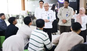 Sekretaris Jenderal Kemnaker Republik Indonesia, Cris Kuntadi, menghadiri kegiatan walk in interview yang digelar di Gedung Pusat Pasar Kerja, Jakarta, hari Rabu, tanggal 4 Maret 2026. (MUSINEWS.ID/HAIRUDIN)