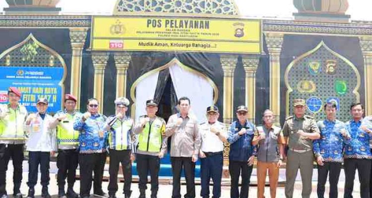 Arus mudik Lebaran Idul Fitri 1447 H/2026 M dari Kota Lubuk Linggau menuju Kecamatan Betung, Kabupaten Banyuasin, yang melintasi wilayah Kabupaten Musi Banyuasin (Muba), terpantau berjalan lancar dan aman, Kamis (19/3/2026).