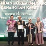 Wali Kota Pagar Alam, Ludi Oliansyah, bersama Ketua TP-PKK Kota Pagar Alam, Hera Parianti, menghadiri prosesi lepas sambut Komandan Korem 044/Garuda Dempo (GAPO) yang digelar di Soma Grand Ballroom, hari Sabtu, tanggal 28 Februari 2026. (MUSINEWS.ID/HAIRUDIN)