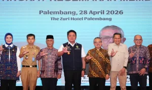 Gubernur Sumsel Herman Deru saat membuka rapat teknis literasi di Palembang