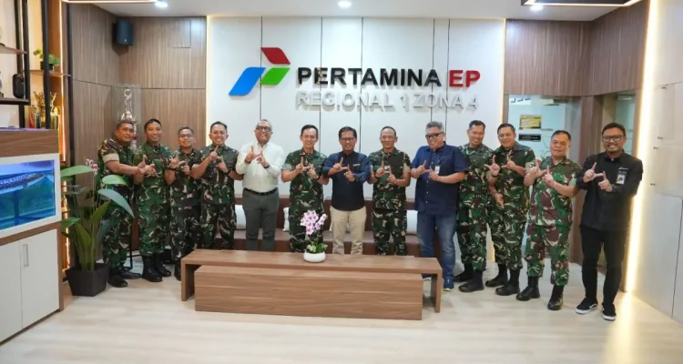 Pertamina EP Zona 4 dan Kodam II Sriwijaya saat memperkuat sinergi di Prabumulih