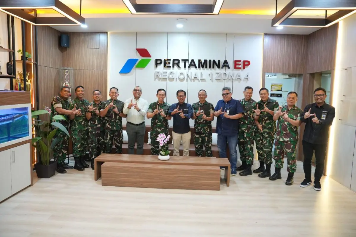 Pertamina EP Zona 4 dan Kodam II Sriwijaya saat memperkuat sinergi di Prabumulih