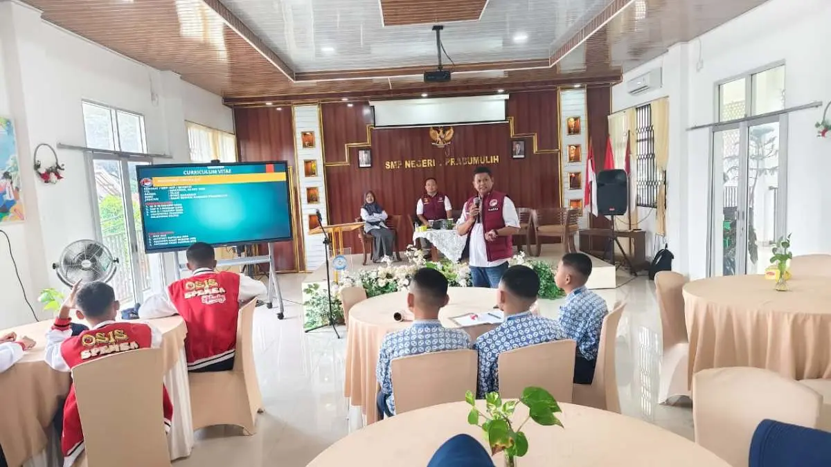 Kegiatan penyuluhan tersebut digelar di SMP Negeri 1 Prabumulih, Rabu (1/4/2026) mulai pukul 09.30 WIB hingga 11.00 WIB.