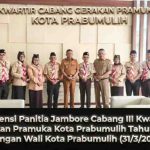 Selasa (31/3/2026), Wali Kota Prabumulih, H. Arlan, menerima audiensi panitia Jambore Cabang (Jamcab) III Kwartir Cabang Gerakan Pramuka Kota Prabumulih.