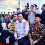 Suasana Halal Bihalal Sumbagsel di Griya Agung Palembang yang dihadiri tokoh nasional dan kepala daerah