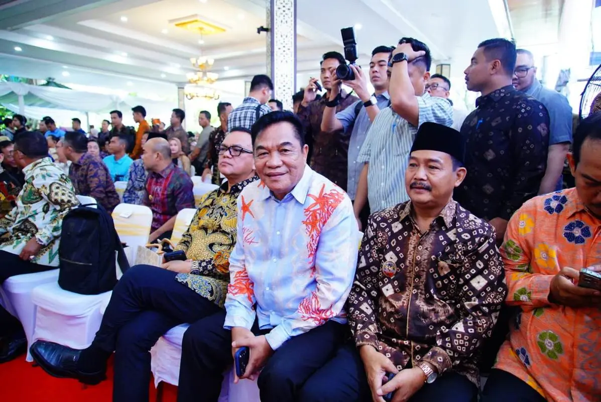 Suasana Halal Bihalal Sumbagsel di Griya Agung Palembang yang dihadiri tokoh nasional dan kepala daerah