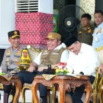 Ketua DPRD Sumsel, Andie Dinialdie, menghadiri apel kesiapan Operasi Ketupat Musi tahun 2026 di Griya Agung, Palembang, Kamis, 12 Maret 2026.