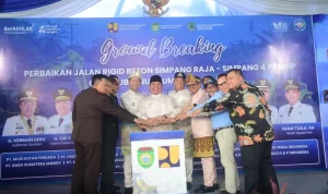 Ground breaking perbaikan Jalan Simpang Raja PALI yang ditargetkan selesai Agustus 2026
