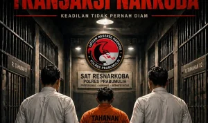 Barang bukti sabu seberat 2,19 gram yang diamankan dari pelaku di Prabujaya