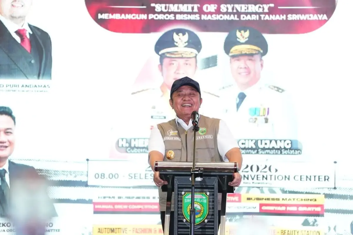 Gubernur Herman Deru membuka FORBISDA 2026 Sumsel dan mendorong hilirisasi ekonomi daerah