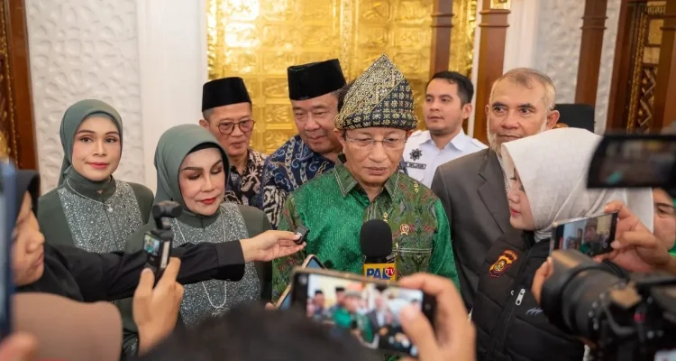 Menag Nasaruddin Umar saat meresmikan Masjid