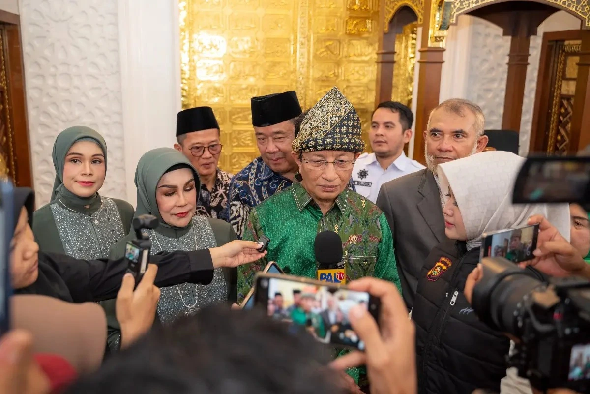 Menag Nasaruddin Umar saat meresmikan Masjid