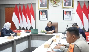 festival-sriwijaya-xxxiv-sumsel. Rapat persiapan Festival Sriwijaya XXXIV yang dipimpin Sekda Sumsel Edward Candra