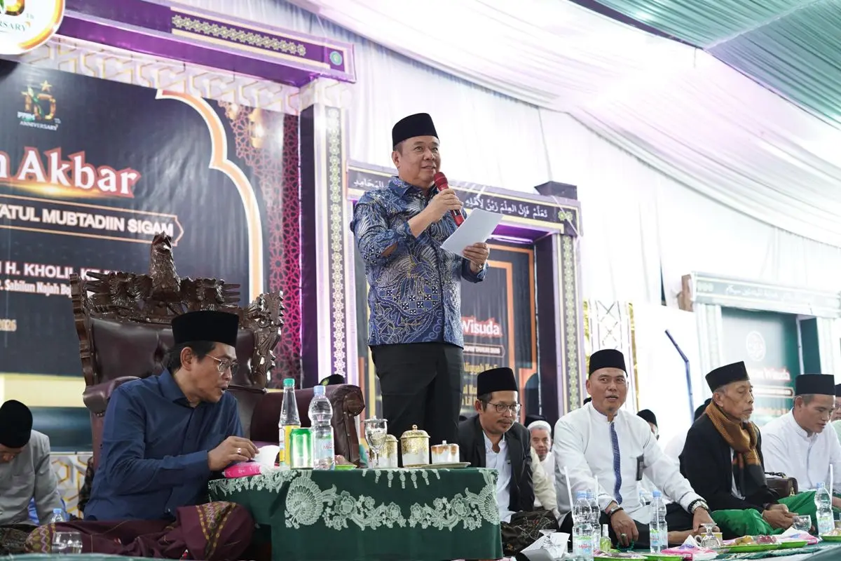 Ribuan jamaah menghadiri Pengajian Akbar Muara Enim di Ponpes Hidayatullah Mubtadiin Sigam