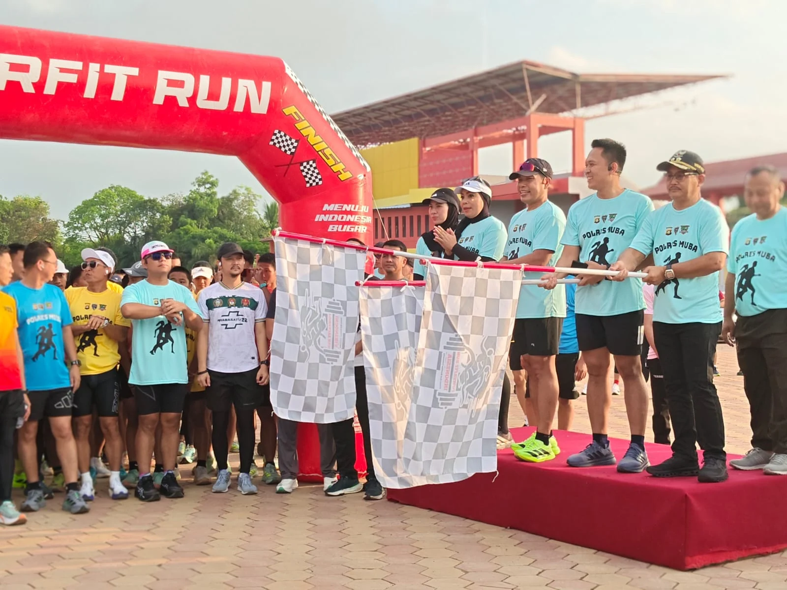Ratusan pelari dari Sumsel hingga Jambi mengikuti Bhayangkara Fun Run 2026 di Sekayu.