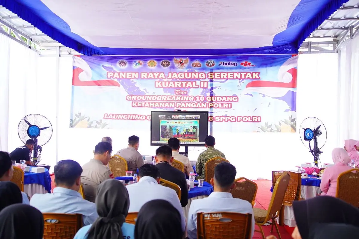 Kegiatan launching program ketahanan pangan Muba dan groundbreaking gudang pangan di SPPG Polres Muba.