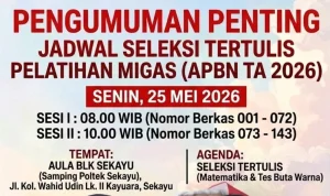 Peserta Pelatihan Migas Muba 2026 mengikuti proses seleksi administrasi menuju PPSDM Migas Cepu.