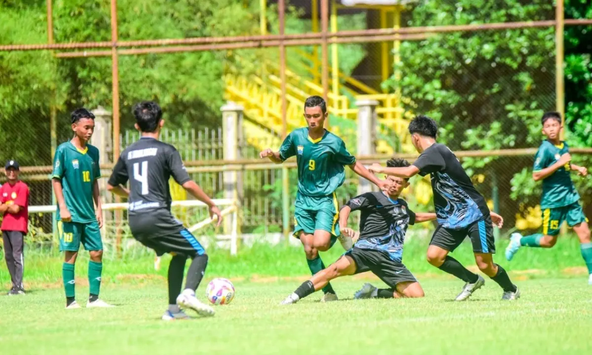 Skuad PS Palembang U-15 mengawali langkah dalam kompetisi Piala Soeratin U-15 Zona Sumatra Selatan (Sumsel) tahun 2026 dengan hasil positif. (MUSINEWS.ID/HAIRUDIN)