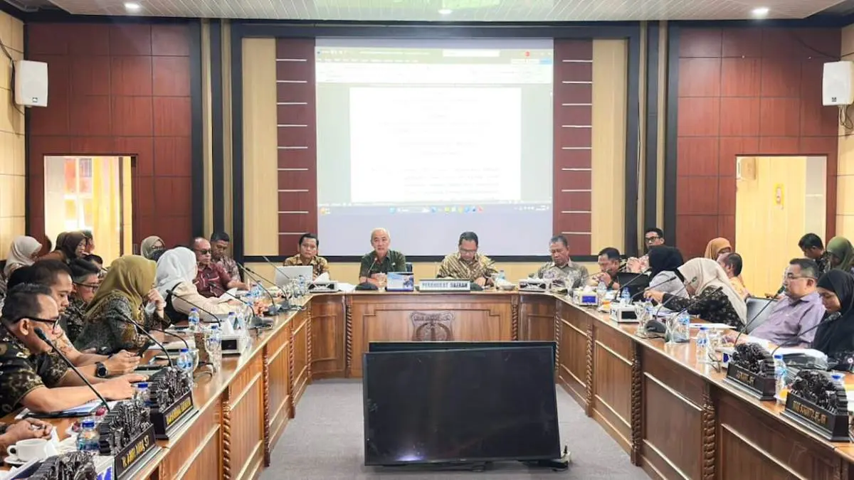 Pemerintah Kabupaten (Pemkab) Musi Banyuasin (Muba) bersama Dewan Perwakilan Rakyat Daerah (DPRD) Kabupaten Muba mulai menggodok Rancangan Peraturan Daerah (Raperda) tentang Perubahan atas Peraturan Daerah Nomor 8 Tahun 2023 tentang Pajak Daerah dan Retribusi Daerah. (MUSINEWS.ID/TRI)