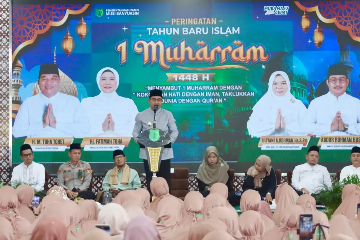 Wakil Bupati Muba menghadiri peringatan Tahun Baru Islam 1448 Hijriah di Pendopoan Griya Bumi Serasan Sekate