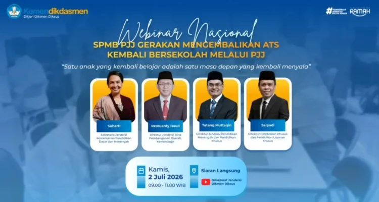 Kementerian Pendidikan Dasar dan Menengah (Kemendikdasmen) Republik Indonesia resmi meluncurkan Sistem Penerimaan Murid Baru Pendidikan Jarak Jauh (SPMB PJJ) Jenjang Pendidikan Menengah Tahun 2026. (MUSINEWS.ID/KEMENDIKDASMEN.GO.ID)