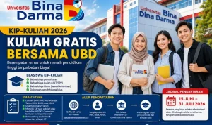 Universitas Bina Darma (UBD) memberikan kesempatan berharga bagi lulusan sekolah menengah atas yang ingin melanjutkan pendidikan ke jenjang perguruan tinggi, namun terkendala faktor finansial. (MUSINEWS.ID/HAIRUDIN)