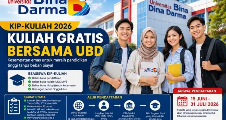 Universitas Bina Darma (UBD) memberikan kesempatan berharga bagi lulusan sekolah menengah atas yang ingin melanjutkan pendidikan ke jenjang perguruan tinggi, namun terkendala faktor finansial. (MUSINEWS.ID/HAIRUDIN)