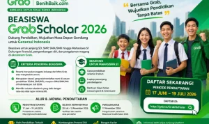 Grab kembali menggandeng BenihBaik.com meluncurkan program Beasiswa GrabScholar 2026, sebagai wujud nyata dukungan terhadap peningkatan kualitas sumber daya manusia di Tanah Air. (MUSINEWS.ID/HAIRUDIN)