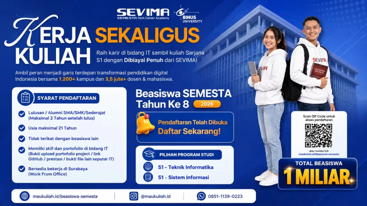 SEVIMA kembali meluncurkan program Beasiswa SEMESTA 8 - Tech Careers Academy. (MUSINEWS.iD/HAIRUDIN)