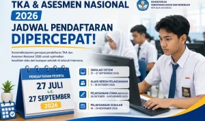 Badan Kebijakan Pendidikan Dasar dan Menengah Kemendikdasmen Republik Indonesia resmi mempercepat jadwal pendaftaran Tes Kemampuan Akademik dan Asesmen Nasional Tahun 2026. (MUSINEWS.iD/HAIRUDIN)
