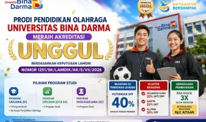 Program Studi (Prodi) Pendidikan Olahraga, Fakultas Keguruan dan Ilmu Pendidikan (FKIP) Universitas Bina Darma (UBD), resmi menyandang status akreditasi "Unggul". (MUSINEWS.ID/HAIRUDIN)