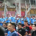 Kapolda Sumsel, Irjen Pol. Dr. Shandi Nugroho, bersama Gubernur Sumsel dan Pangdam II/Sriwijaya, melepas langsung para peserta tepat pukul 05.00 WIB. (MUSINEWS.ID/HAIRUDIN)