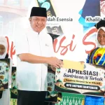 Gubernur Sumatra Selatan (Sumsel), Herman Deru, menghadiri kegiatan Tasyakuran Akbar Santri Bebas Buta Huruf Alquran, sekaligus Wisuda Akbar Santri Taman Kanak-Kanak/Taman Pendidikan Al-Qur’an BKPRMI. (MUSINEWS.ID/HAIRUDIN)