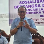 Wahyu Sanjaya, S.E., M.M., menggelar Sosialisasi Empat Pilar MPR RI di Desa Pulau Gemantung, Kecamatan Tanjung Lubuk, Kabupaten Ogan Komering Ilir (OKI), Sumatera Selatan, Minggu (27/9/2026).