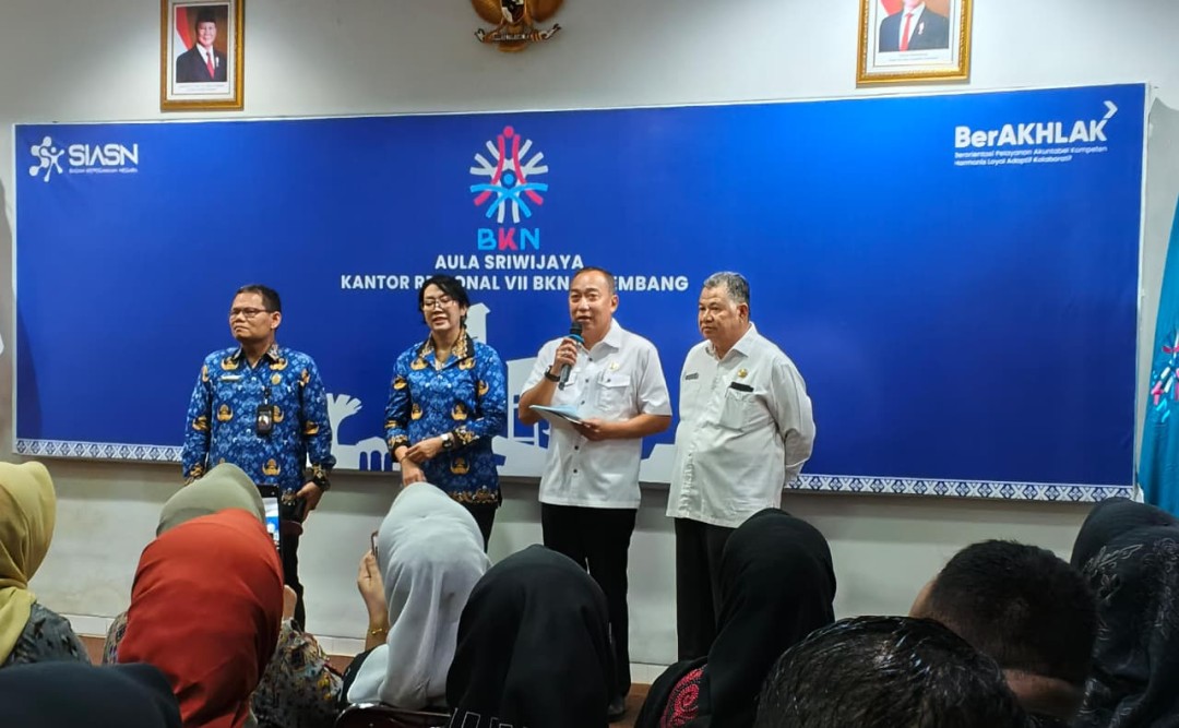Sekretaris Daerah Kab. Ogan Ilir Dicky Syailendra, S.Sos. Mewakili Bupati Ogan Ilir Panca Wijaya Akbar, S.H., M.Si., M.I.Kom. bersama Kepala Perangkat Daerah terkait, Hadiri Penilaian Kompetensi dan Potensi melalui Camputer Assisted Competency Test (CACT). Rabu (03/06/2026)