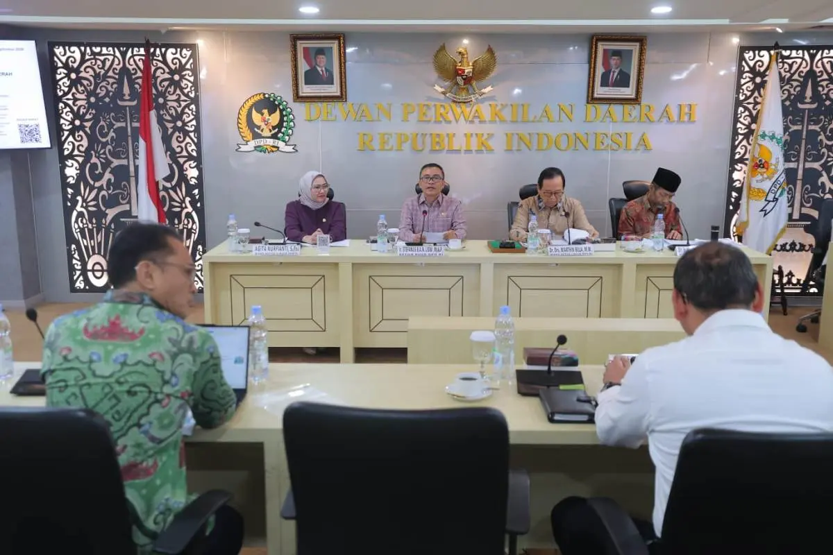 Rapat Dengar Pendapat Umum (RDPU) antara BULD DPD RI dan kementerian terkait, yang berlangsung di Ruang Kutai, Gedung DPD RI, Senayan, Jakarta, pada hari Rabu, tanggal 2 September 2026. (FOTO : MUSINEWS.ID/NEWSROOM DPD RI)