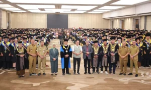 Universitas PGRI Palembang menggelar Sidang Senat Terbuka dalam rangka Wisuda ke-67 di Hotel Wyndham Jakabaring, Selasa, 29 September 2026. (MUSINEWS.ID/TRI)
