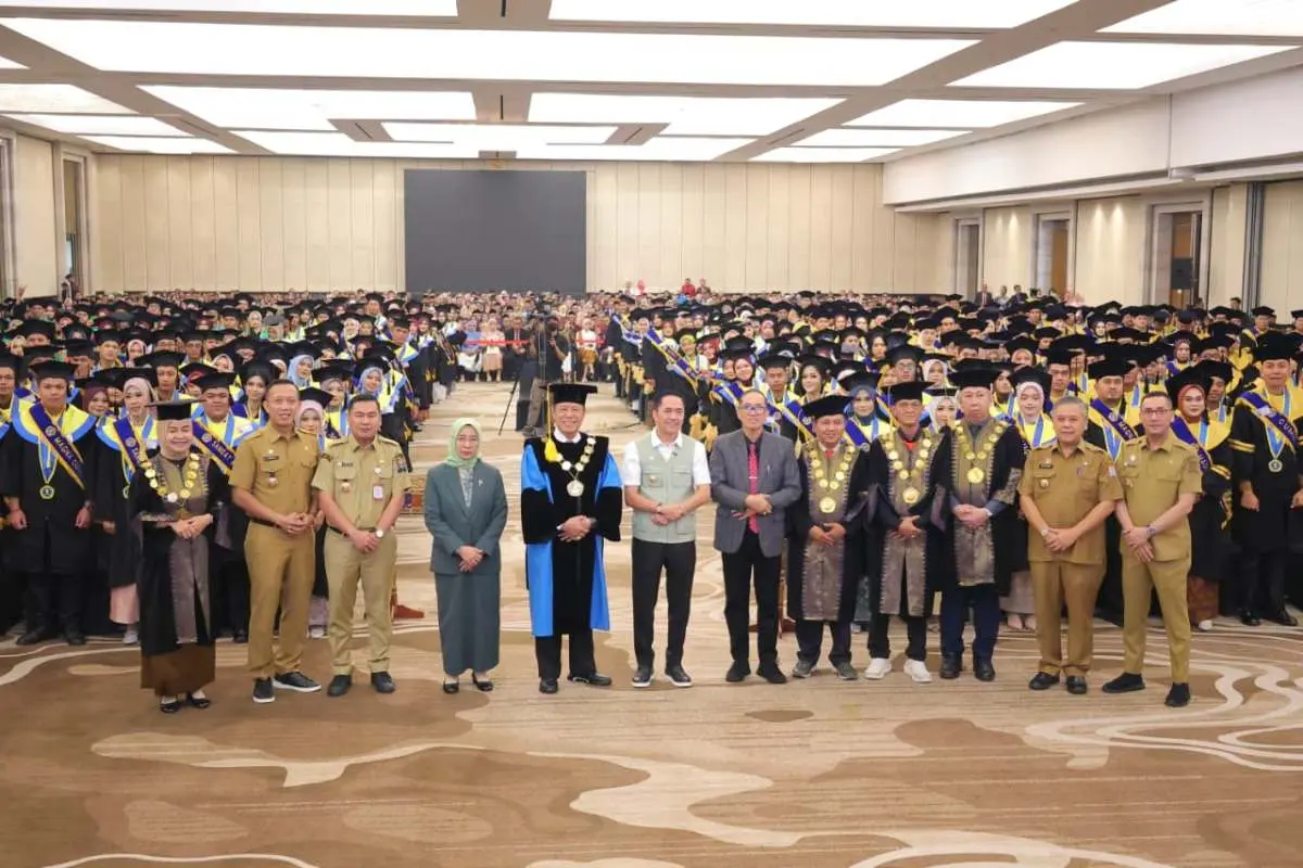 Universitas PGRI Palembang menggelar Sidang Senat Terbuka dalam rangka Wisuda ke-67 di Hotel Wyndham Jakabaring, Selasa, 29 September 2026. (MUSINEWS.ID/TRI)
